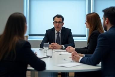 Profissionais de negócios em uma reunião